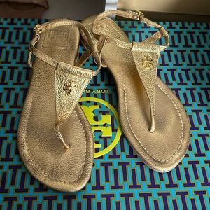 Tory Burch gold sandals